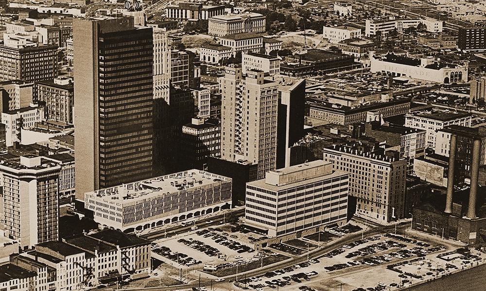 Aerial view of Downtown Toledo